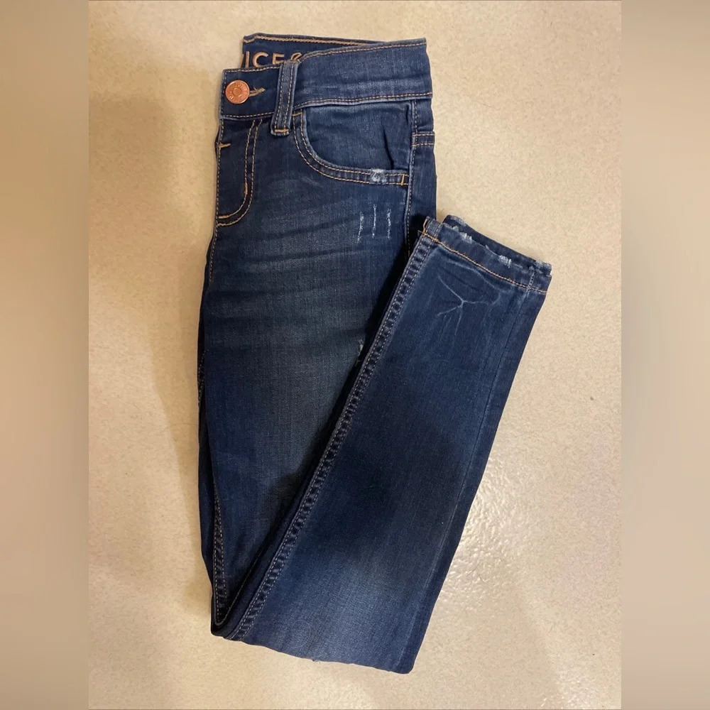 Justice jegging jeans size girls 10.